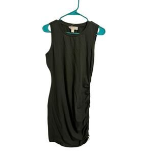 Michael by Michael Kors Women's Sleeveless Green Ruched Dress - Medium
